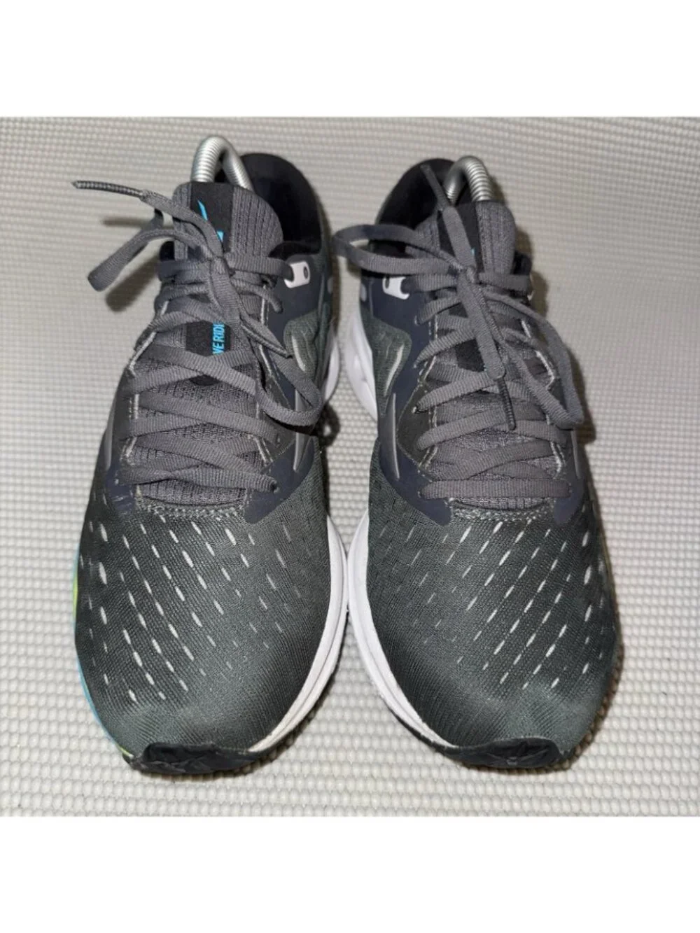 Mizuno Wave Rider 24 Gray Blue Athletic Running Shoes Sneakers Women’s Size 9